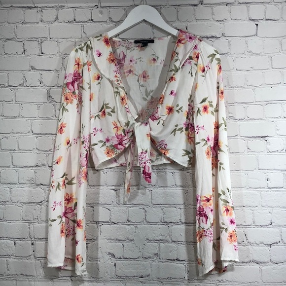 Forever 21 cropped blouse - Picture 1 of 9